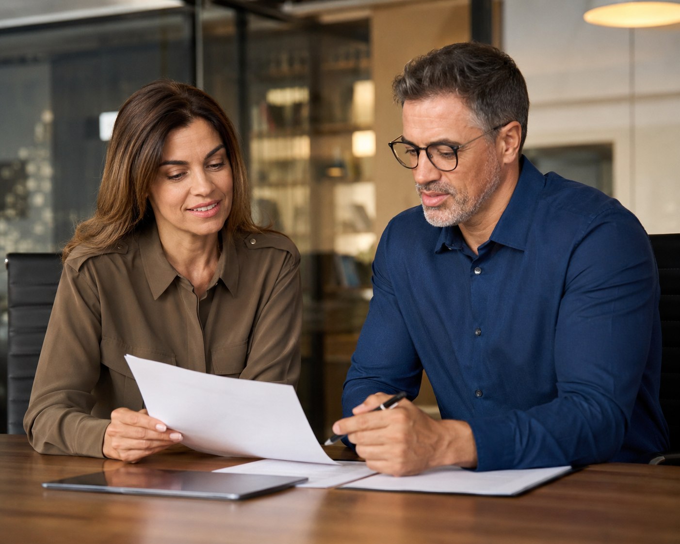 Incontro di consulenza assicurativa e previdenziale con cliente